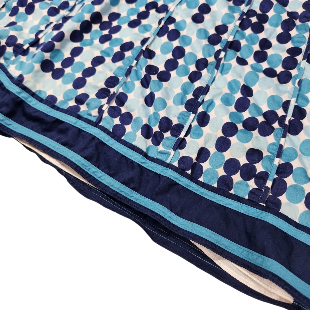 Ann Taylor A-Line Skirt Size 6 Blue Polka Dot Knee Length Classic Preppy Lined - Picture 7 of 12